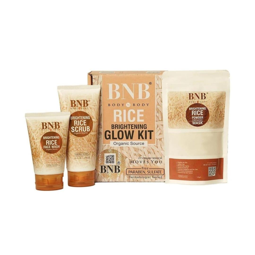 Skin Brightening Rice Facial kit - Whitening and Exfoliating Set