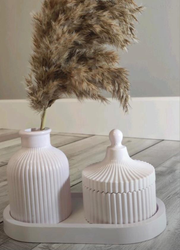 Mini Vase Set - 3 Pcs Stylish Stone Vases for Home Décor