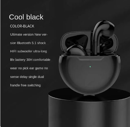 Original Pro6 TWS Touch Control Wireless Headphone Bluetooth 5.0 Earphones Sport Earbuds Music Headset For Iphone Xiaomi phones