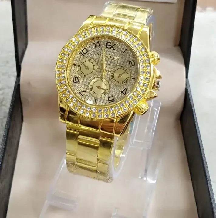 Stain Less Steel Analog Style Quartz Watch For Women - RiwayatbyRida