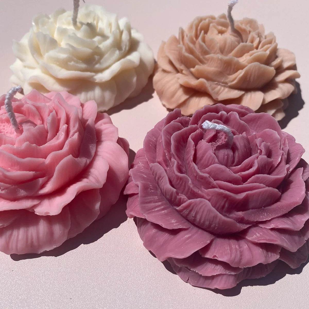 Peony Flower Scented Candle - RiwayatbyRida