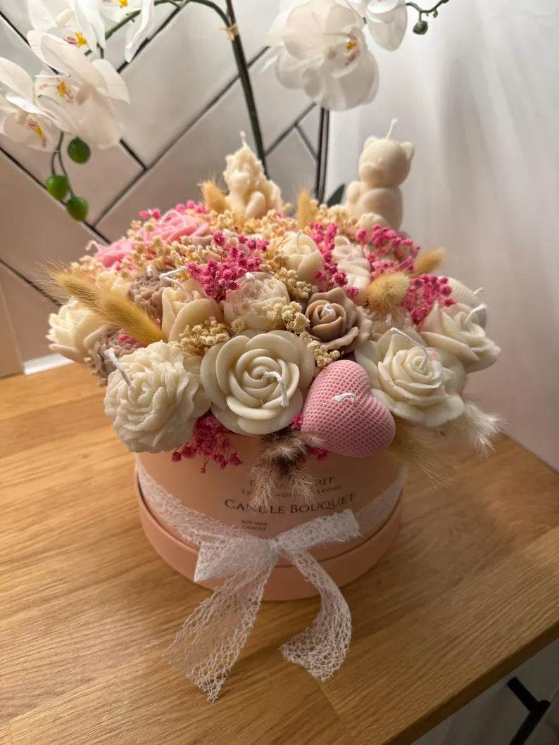 Scented Candle bouquet-Perfect for gift - RiwayatbyRida
